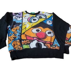 Sesame Street Workshop Graphic Print Adult Pullover Sweater SZ L